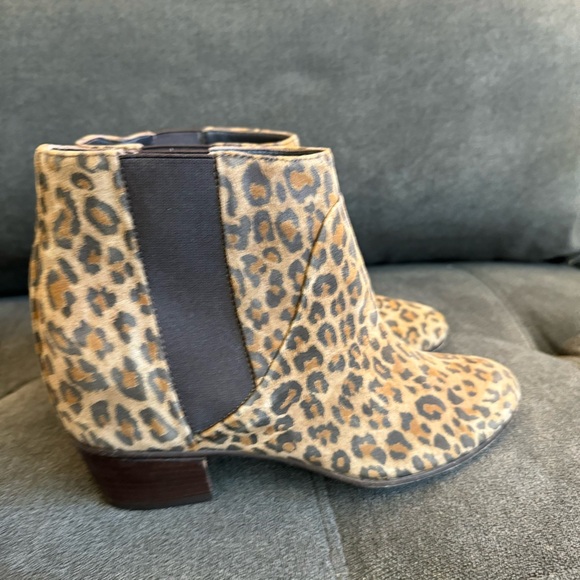 Golden Goose Dana Leopard Brown Boots Ankle Low Heel Booties - Picture 5 of 14